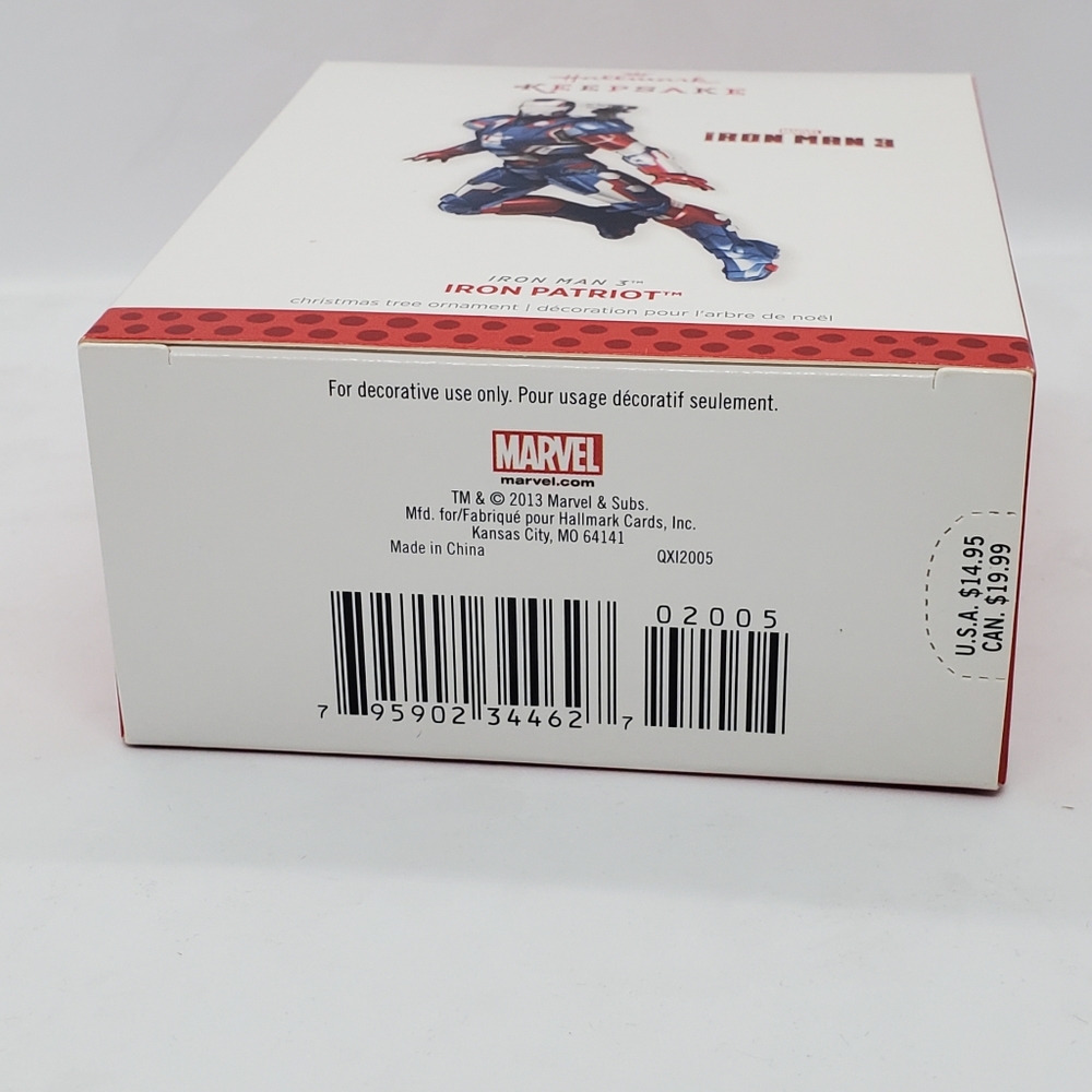 HALLMARK 2013 IRON MAN 3 SUPER HERO IRON PATRIOT MARVEL NEW NIB ORNAMENT CHRISTM - Picture 5 of 7